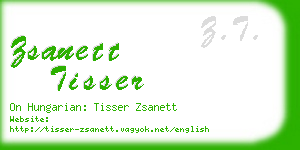 zsanett tisser business card